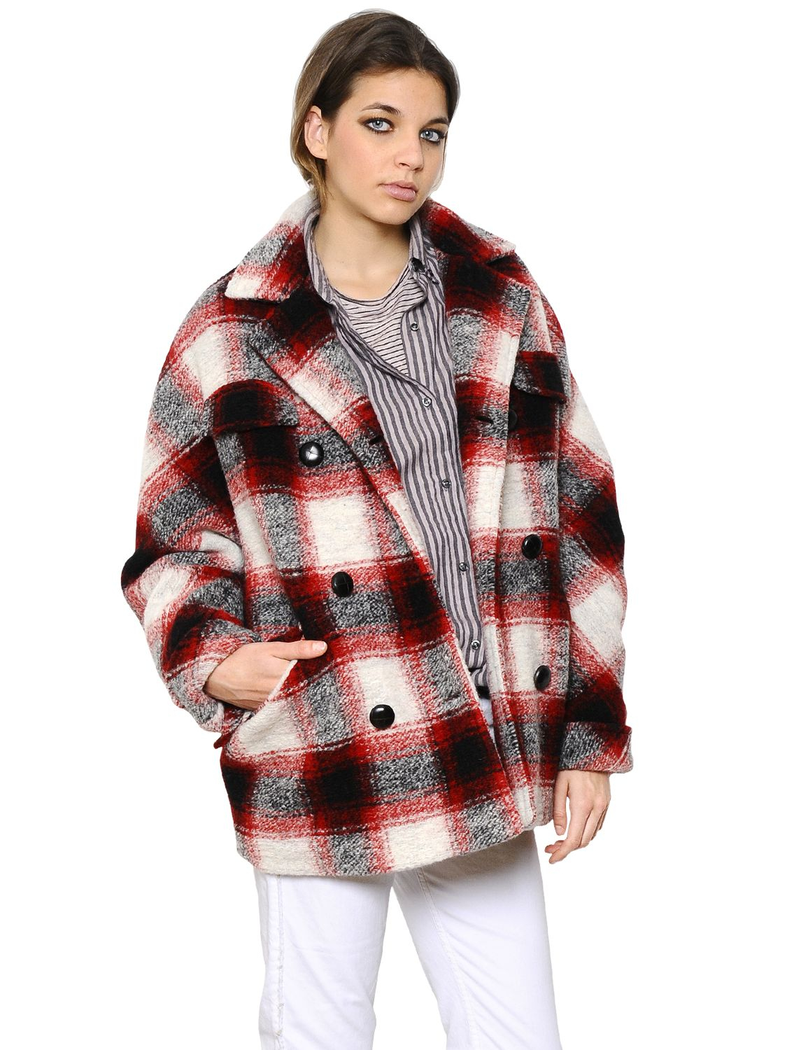 flannel peacoat
