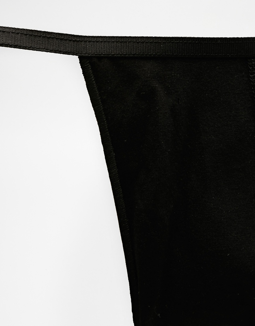 Lyst - Asos 3 Pack Tanga Thongs in Black for Men