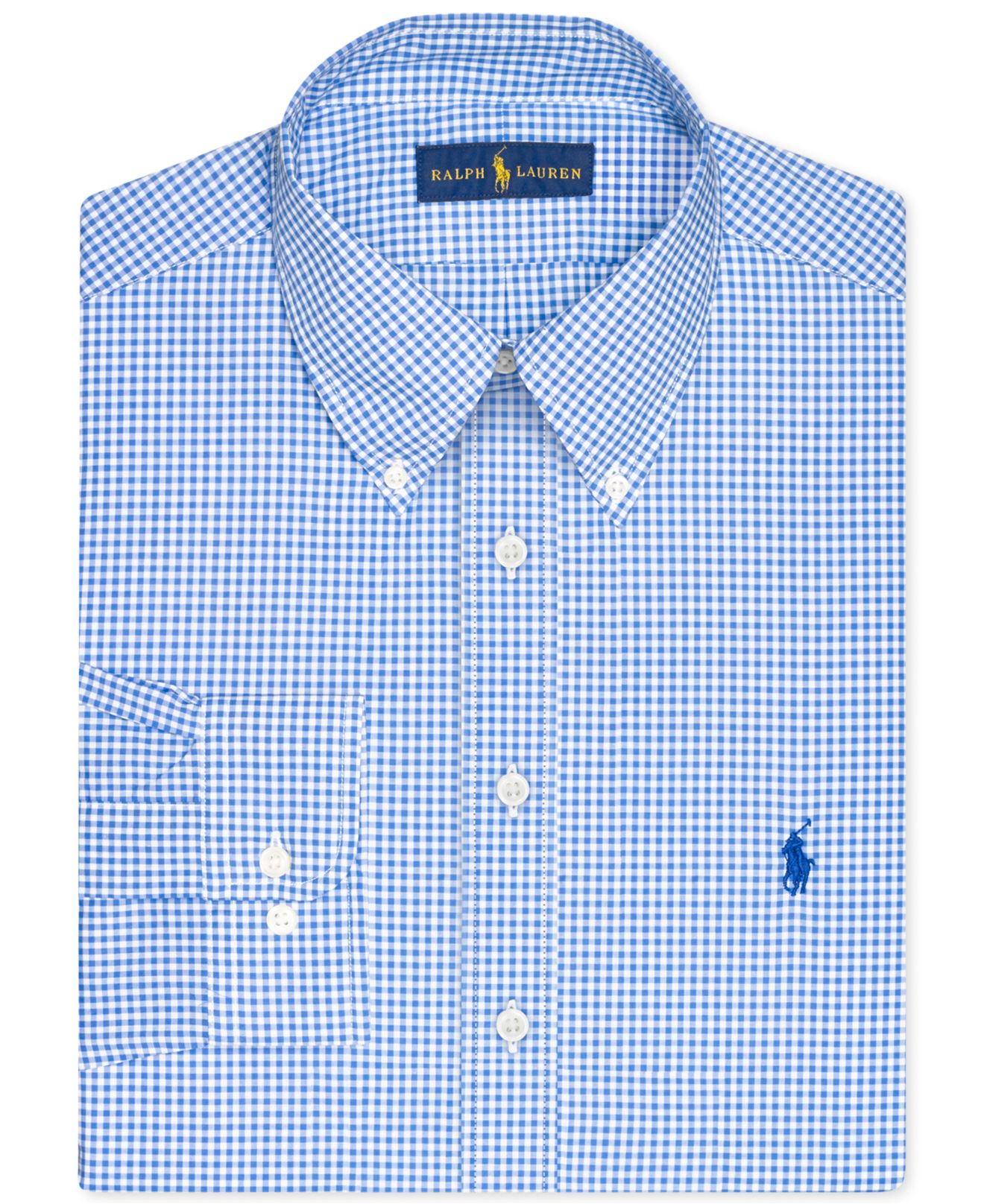 Polo ralph lauren Slim-fit Royal Blue Gingham Dress Shirt in Blue for ...