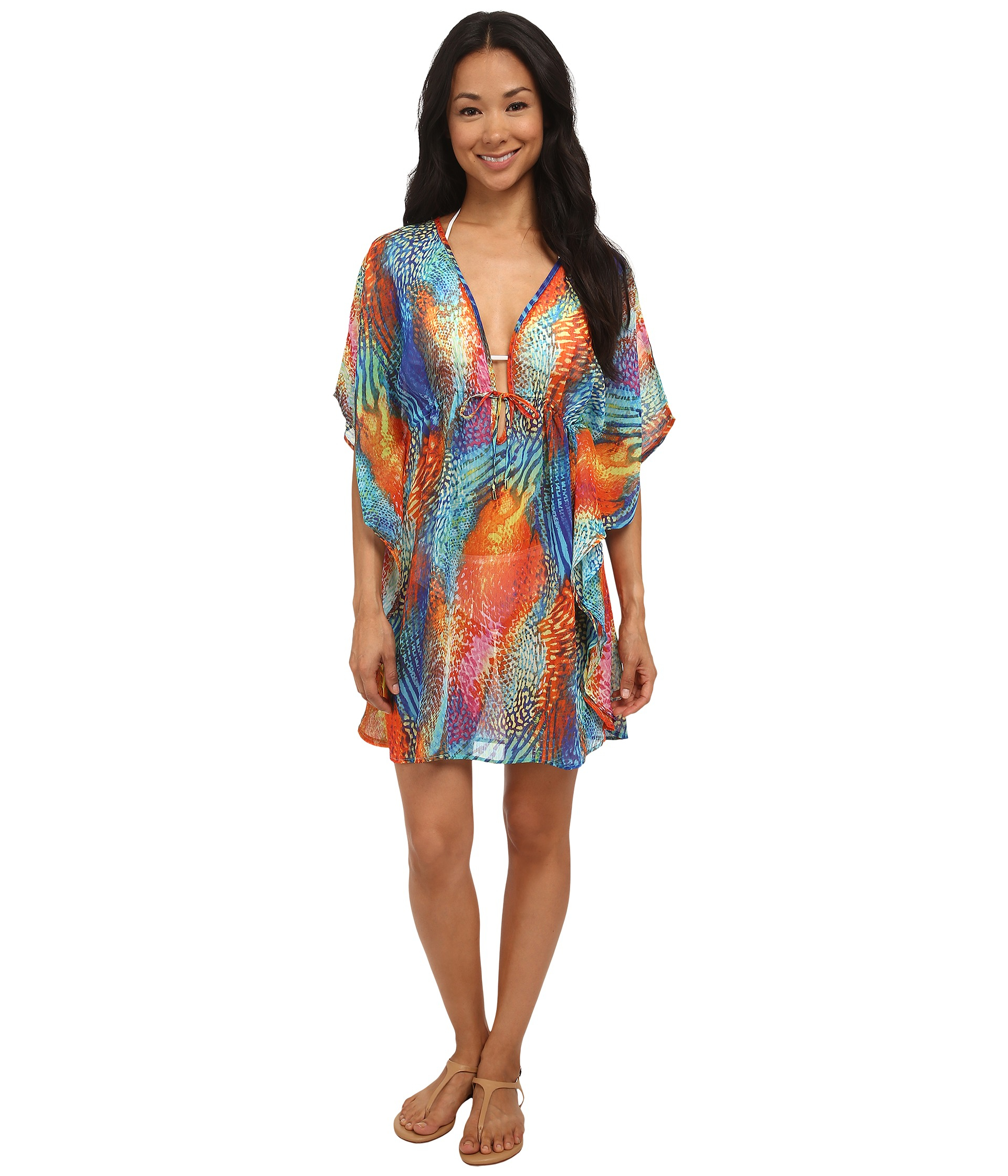 Lyst Bleu Rod Beattie Wild At Heart Caftan Coverup