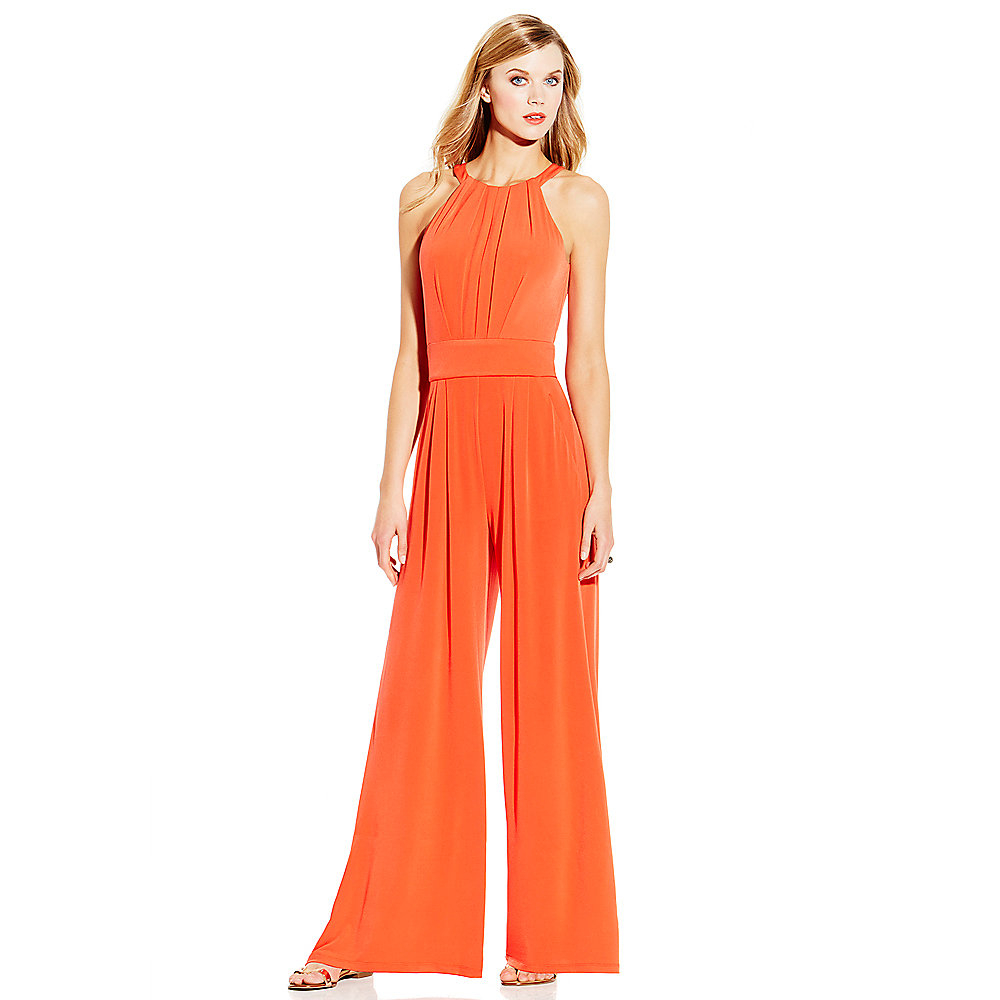 vince camuto orange jumpsuit