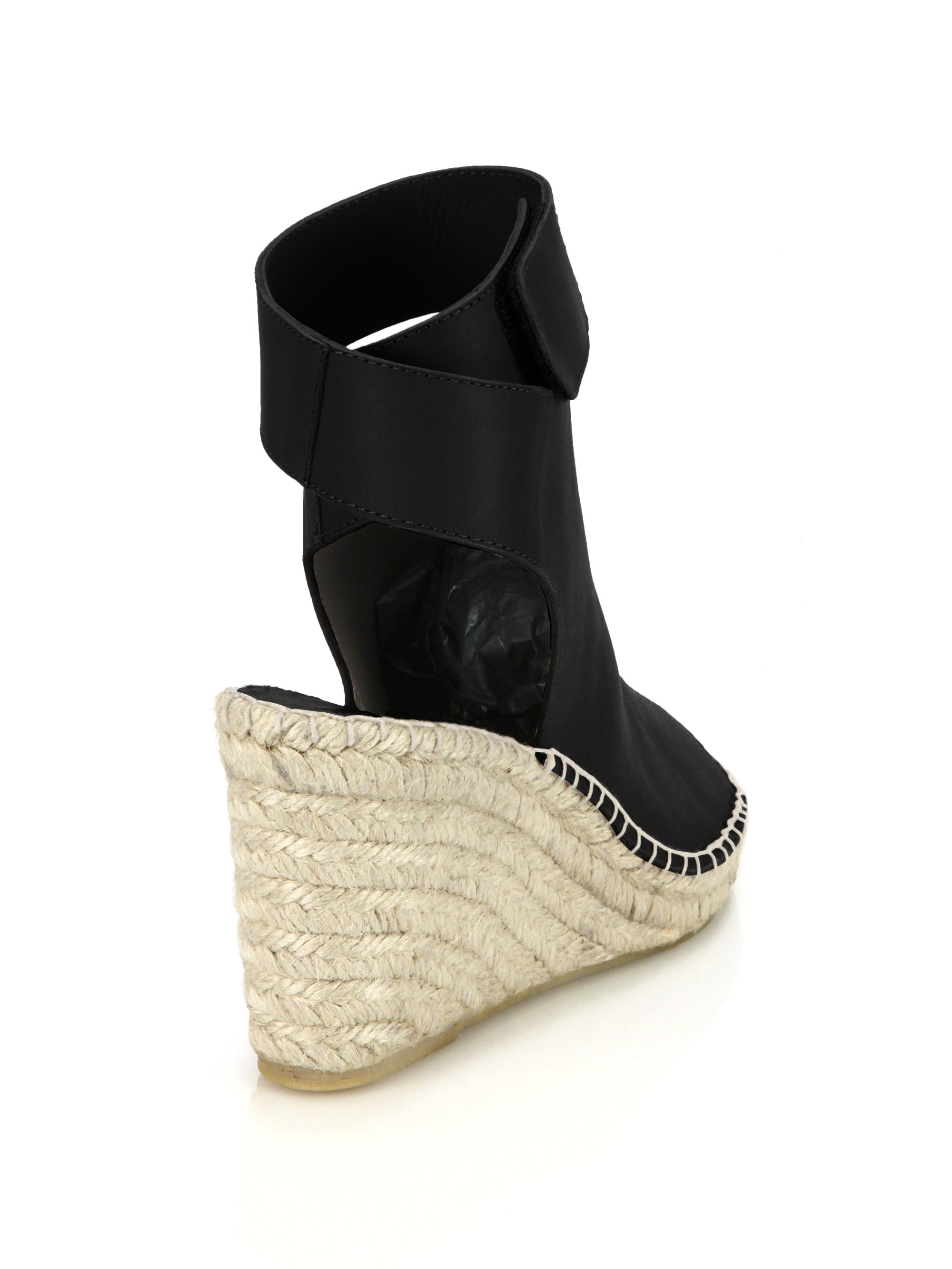 espadrille wedges open toe black