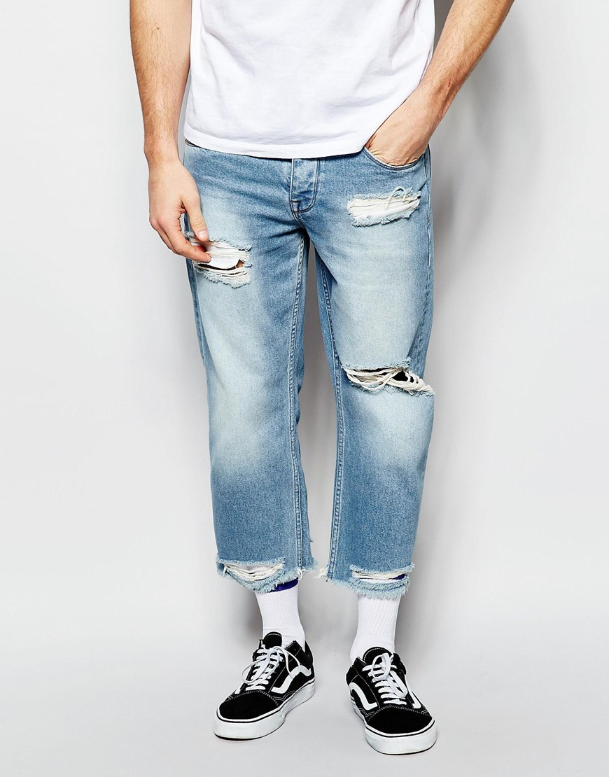 raw edge jeans
