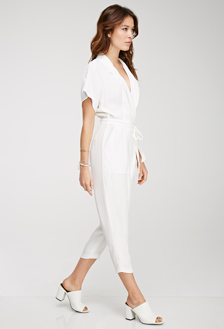 white collared jumpsuit
