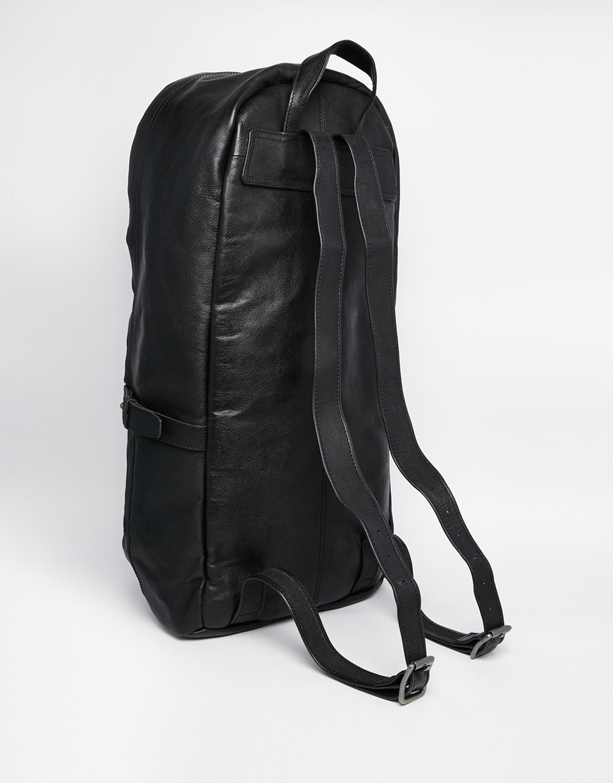 Royal Republiq Original Sack Leather Backpack in Black for Men | Lyst
