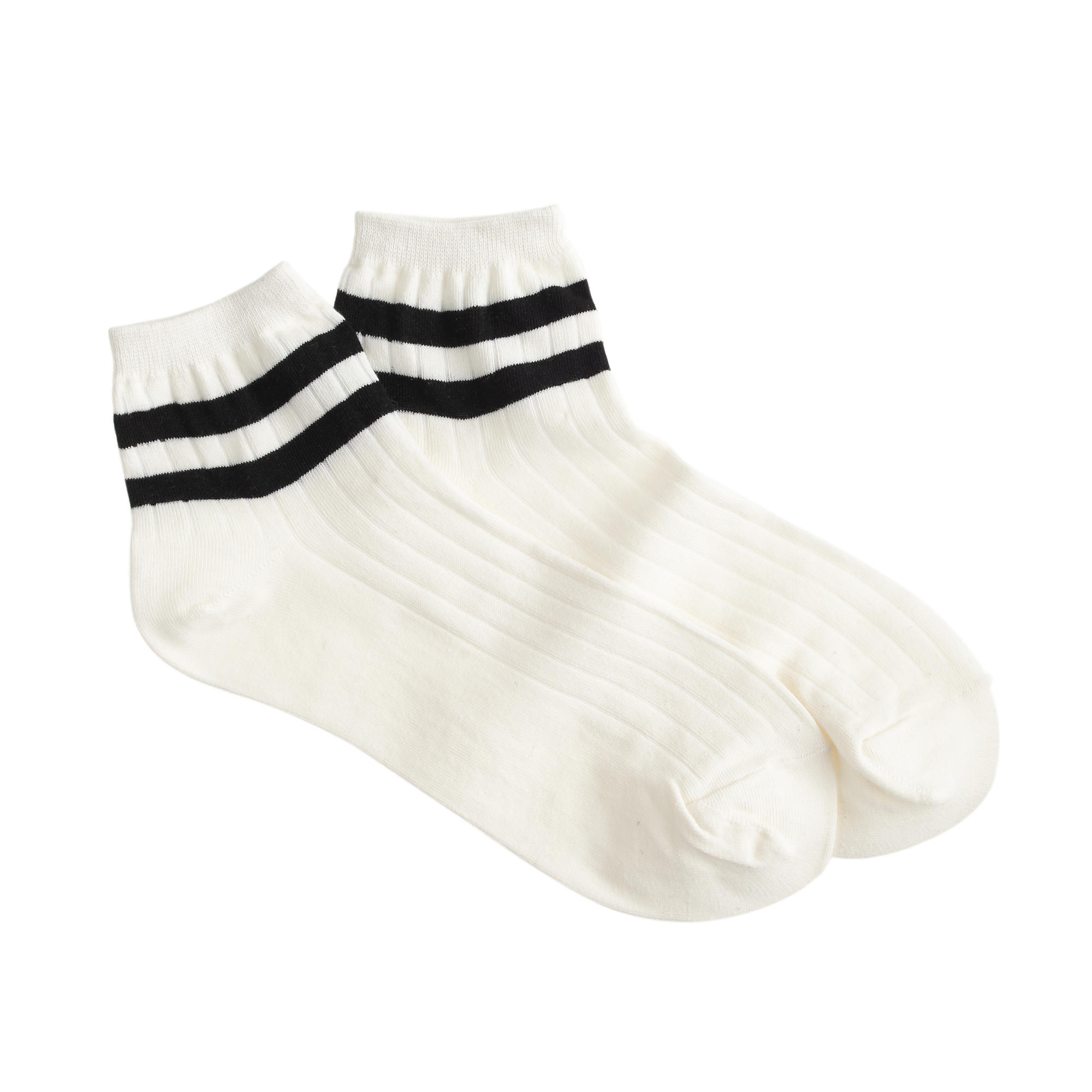 Jcrew Pastel Striped Ankle Socks In White Lyst 