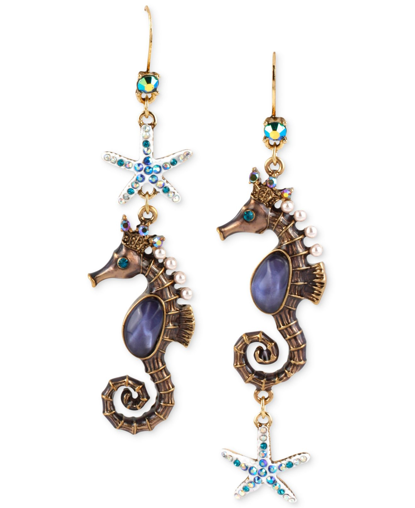 Betsey Johnson Seahorse Earrings 