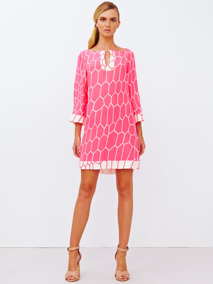 Alice & trixie Kathleen Dress in Pink (Peachy Pink Haute Honeycomb) Lyst