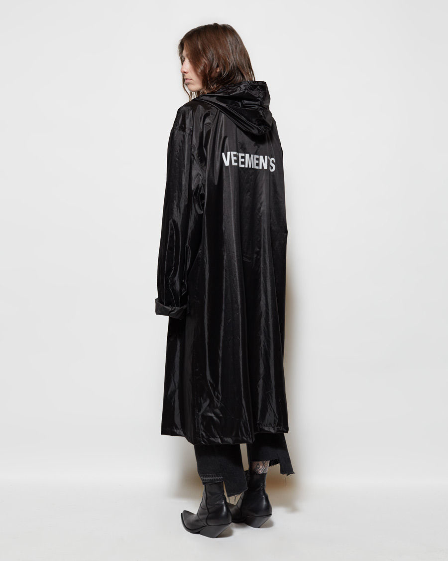 Details about   New Long Black Oversized Raincoat Vetements Waterproof Windbreaker Rain Jacket