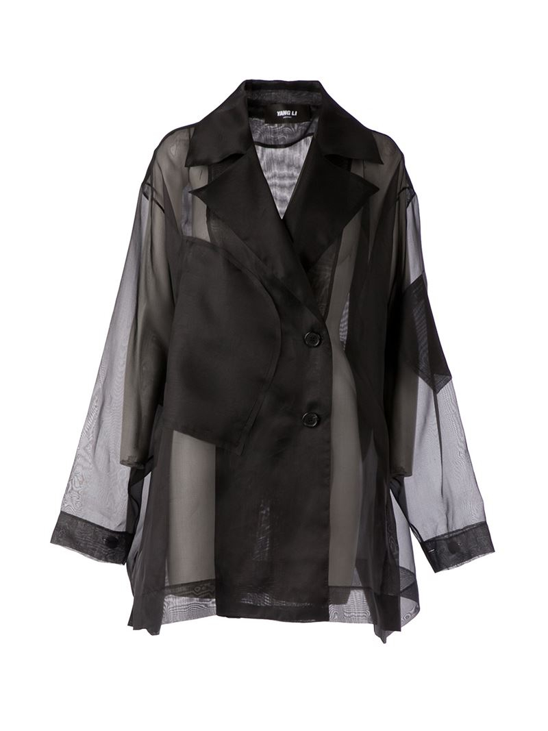 black sheer coat