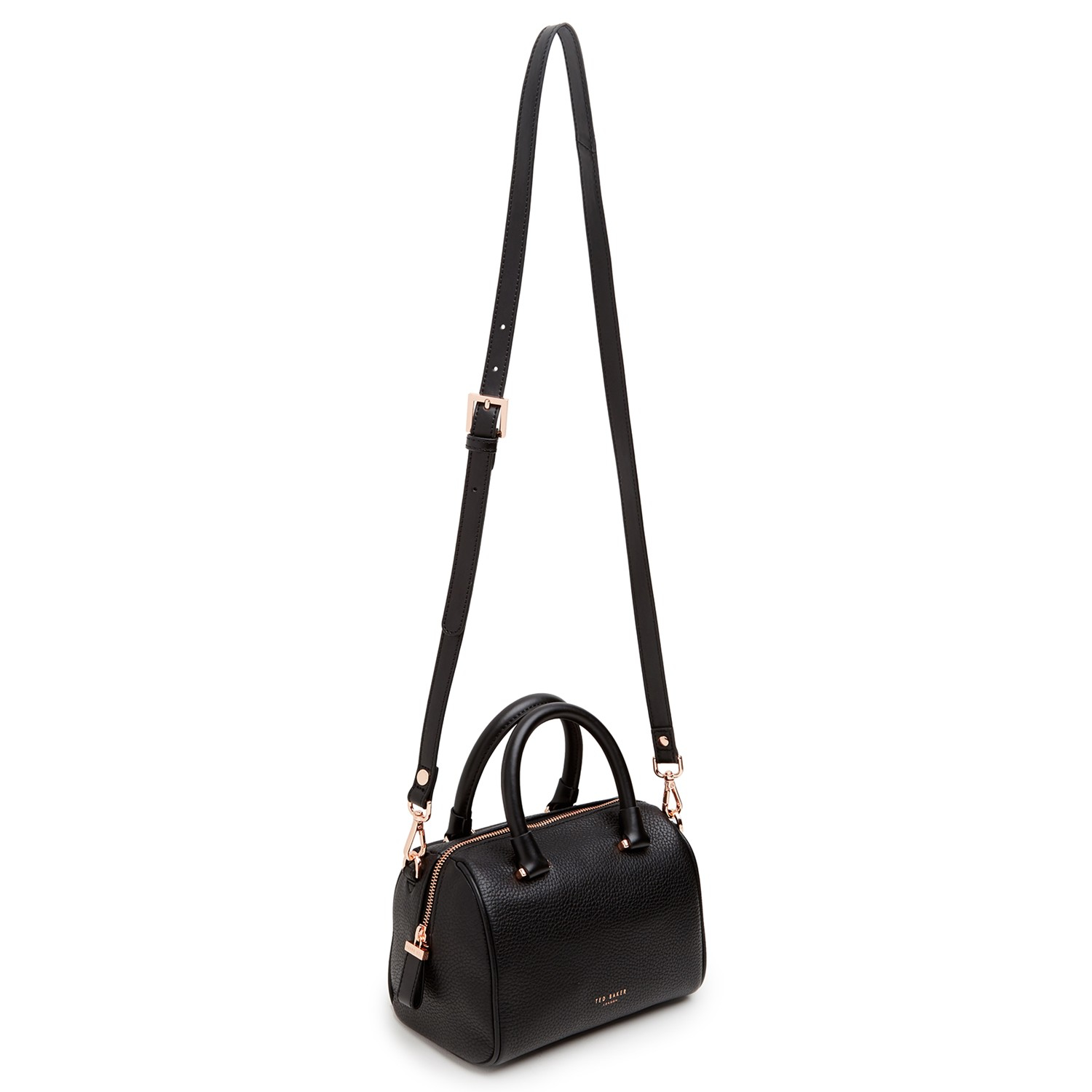 Ted Baker Emilya Leather Mini Duffle Bag In Black Lyst Emilya Leather Mini Duffle Bag In Black