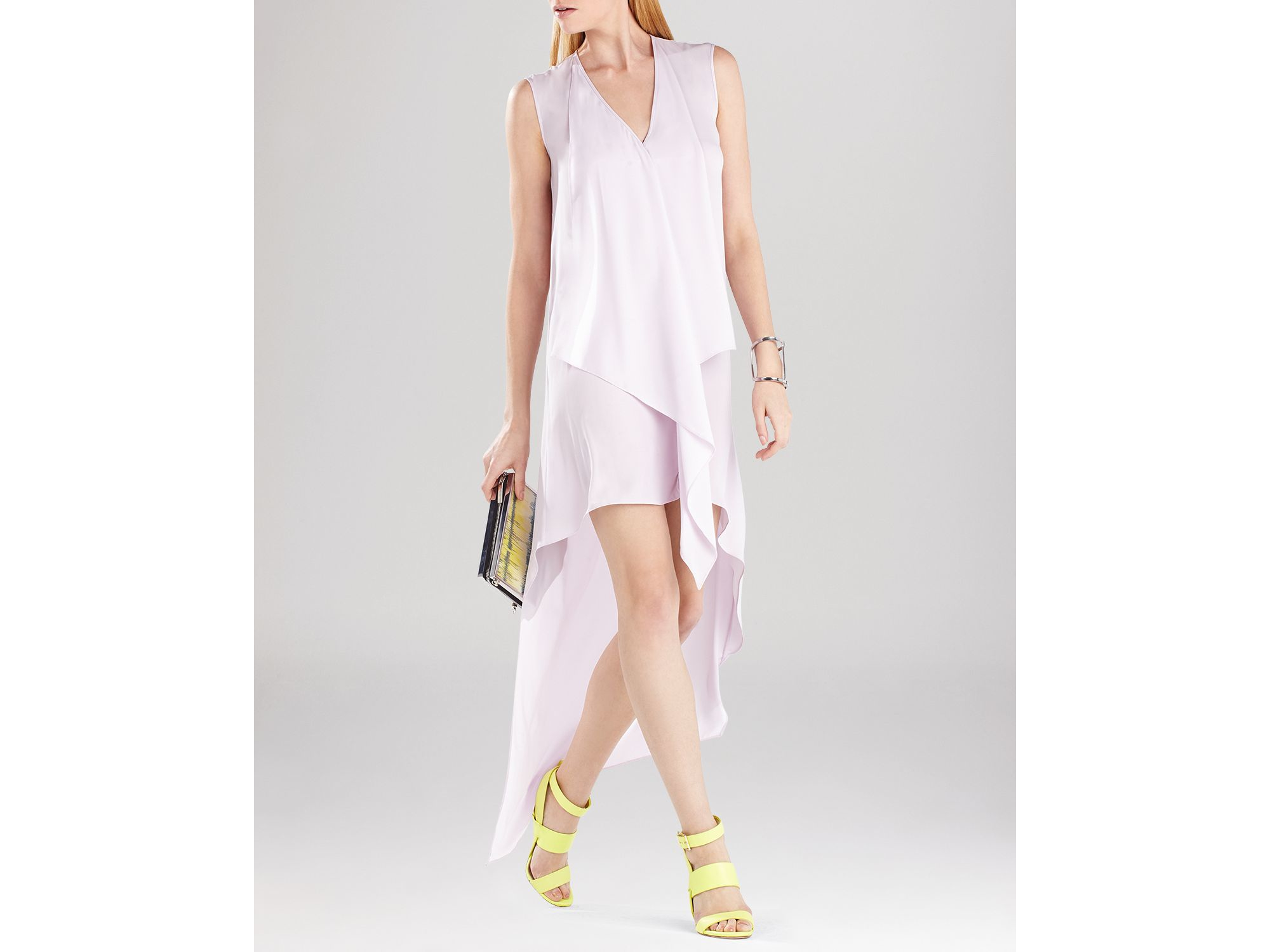 tara cascade ruffle dress