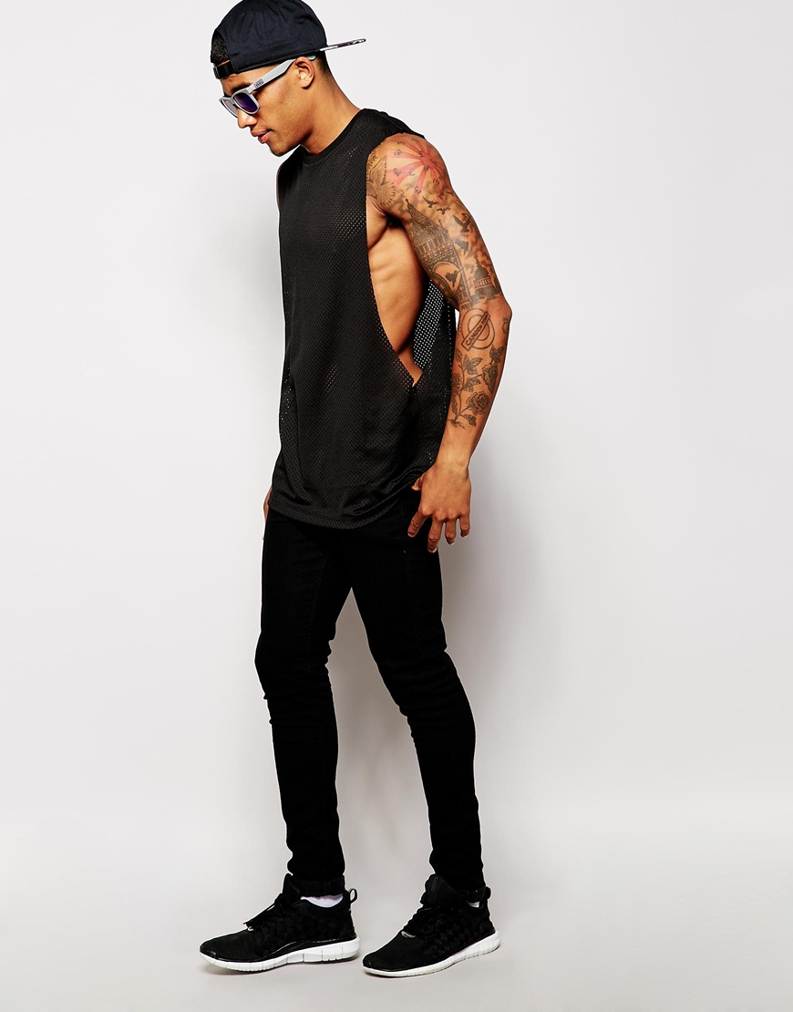ASOS Longline Sleeveless T-shirt In 
