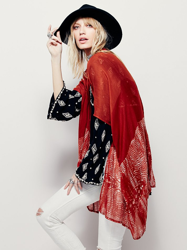 Lyst - Free People Salt Spray Kimono in Red