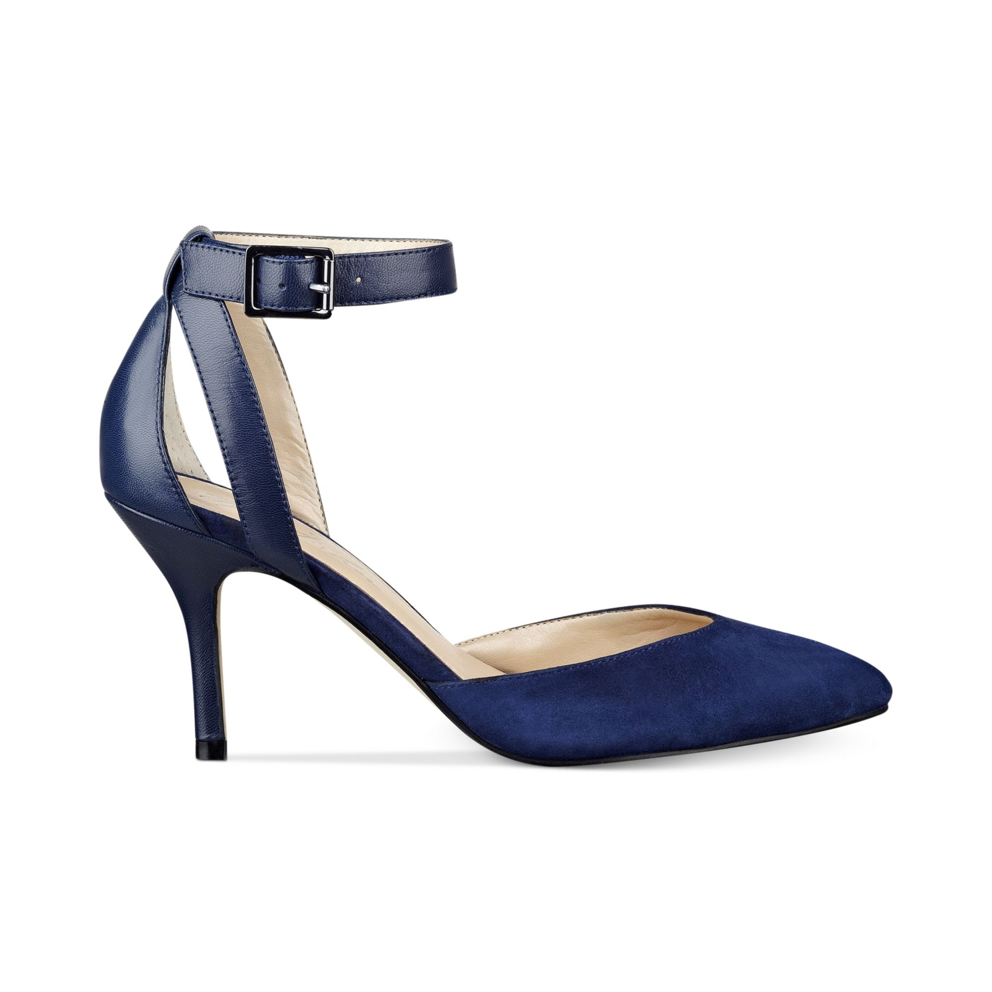 Sparrow Fisherman Invoice Marc Fisher Hien Ankle Strap Pumps in Blue | Lyst