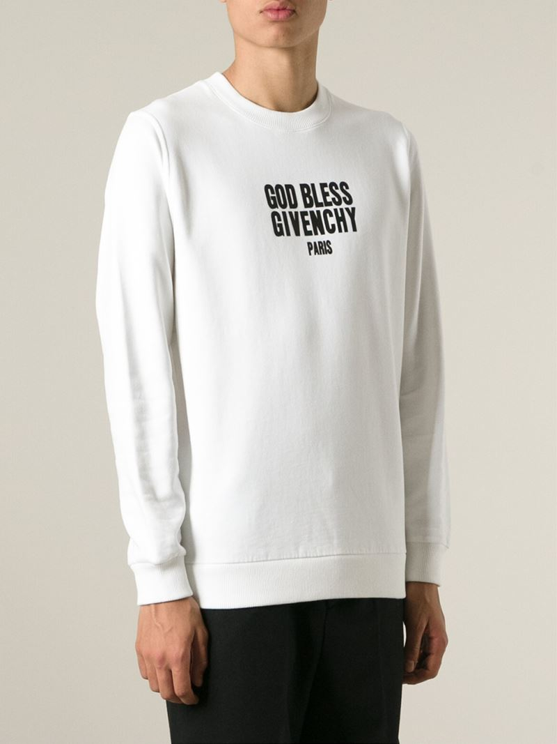 Givenchy 'God Bless ' Sweatshirt in White for Men | Lyst
