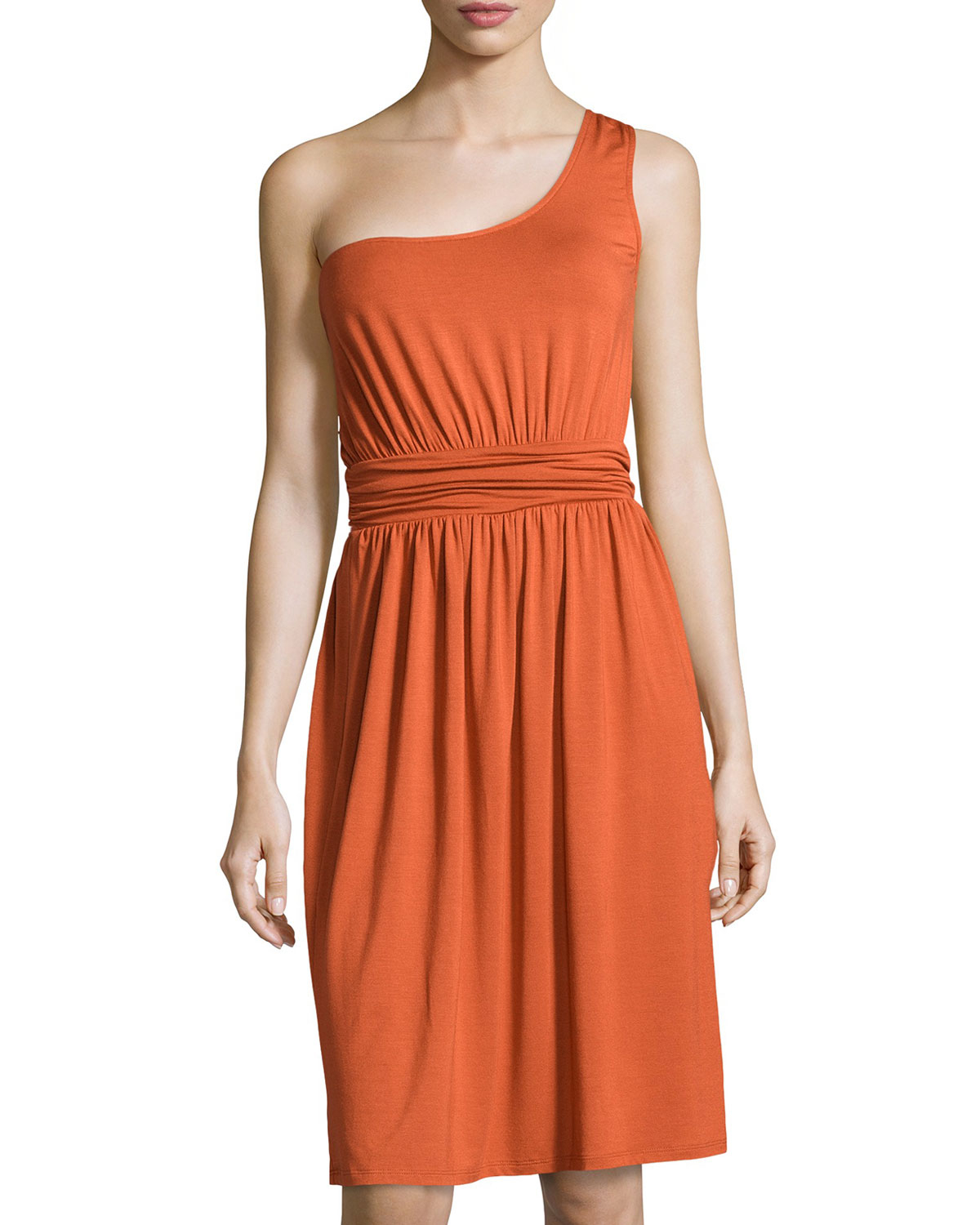 Rachel pally Sleeveless One-Shoulder Dress in Orange (PUMPKIN) | Lyst