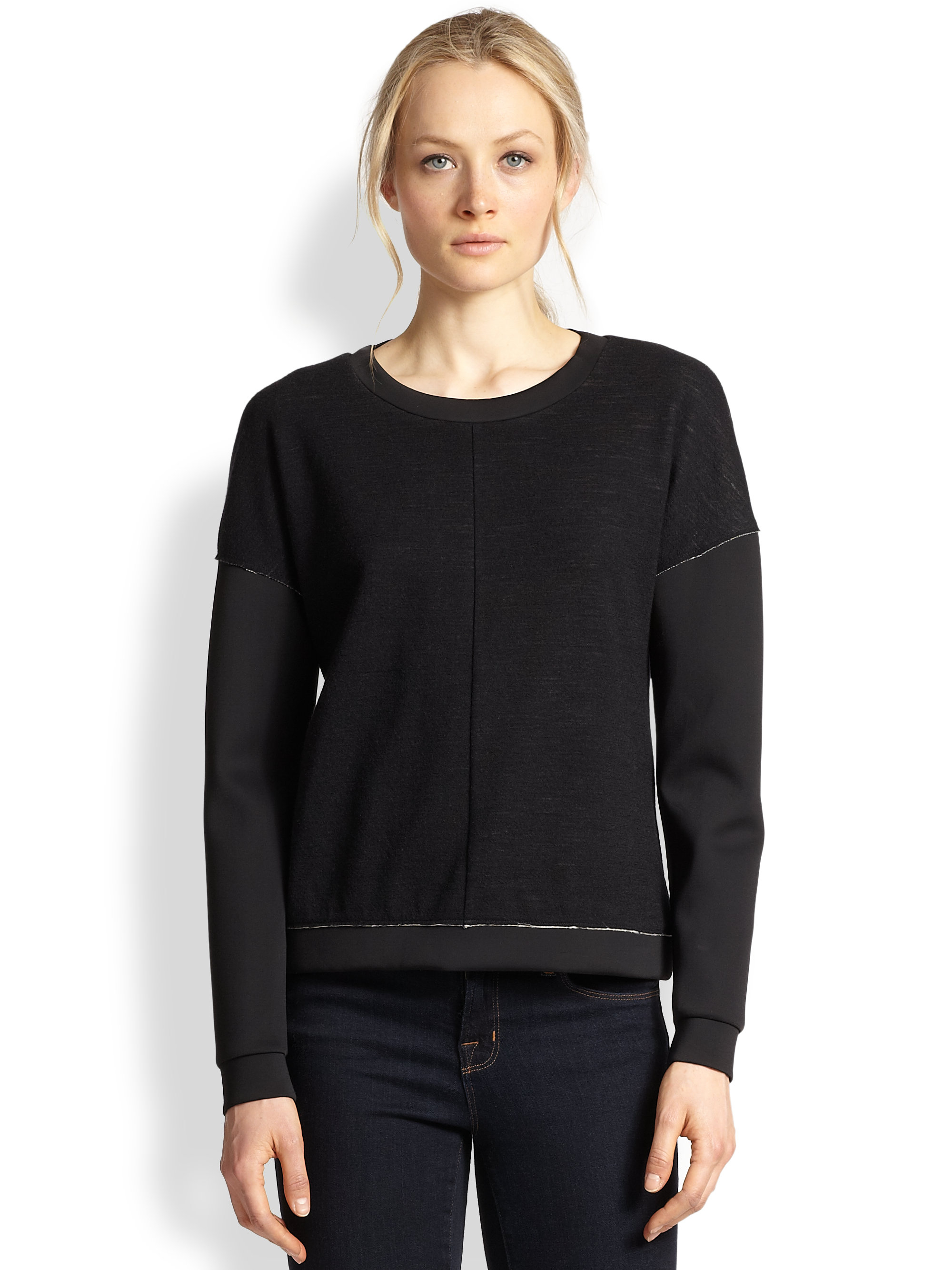 branded black sweatshirt