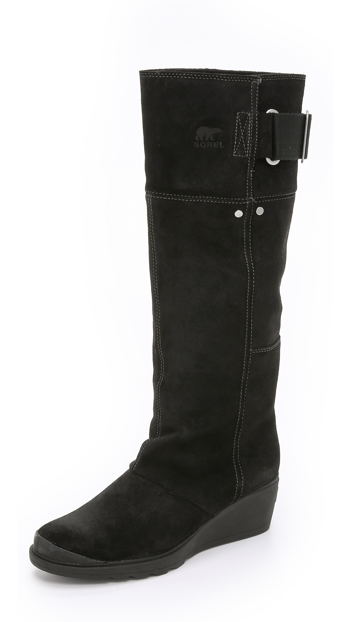 sorel black suede boots