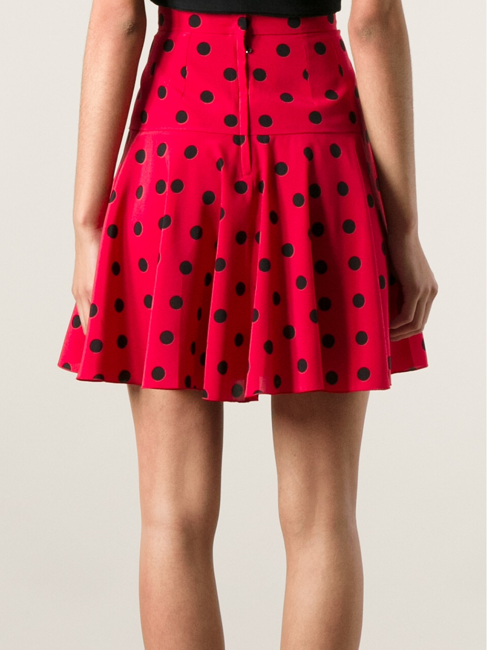 Dolce & Gabbana Polka Dot Flared Skirt - Lyst
