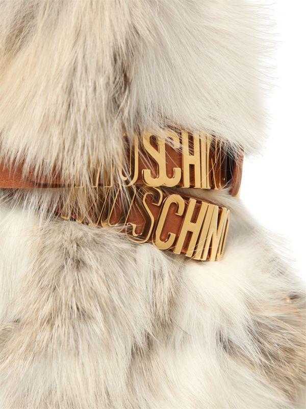 fox fur snow boots