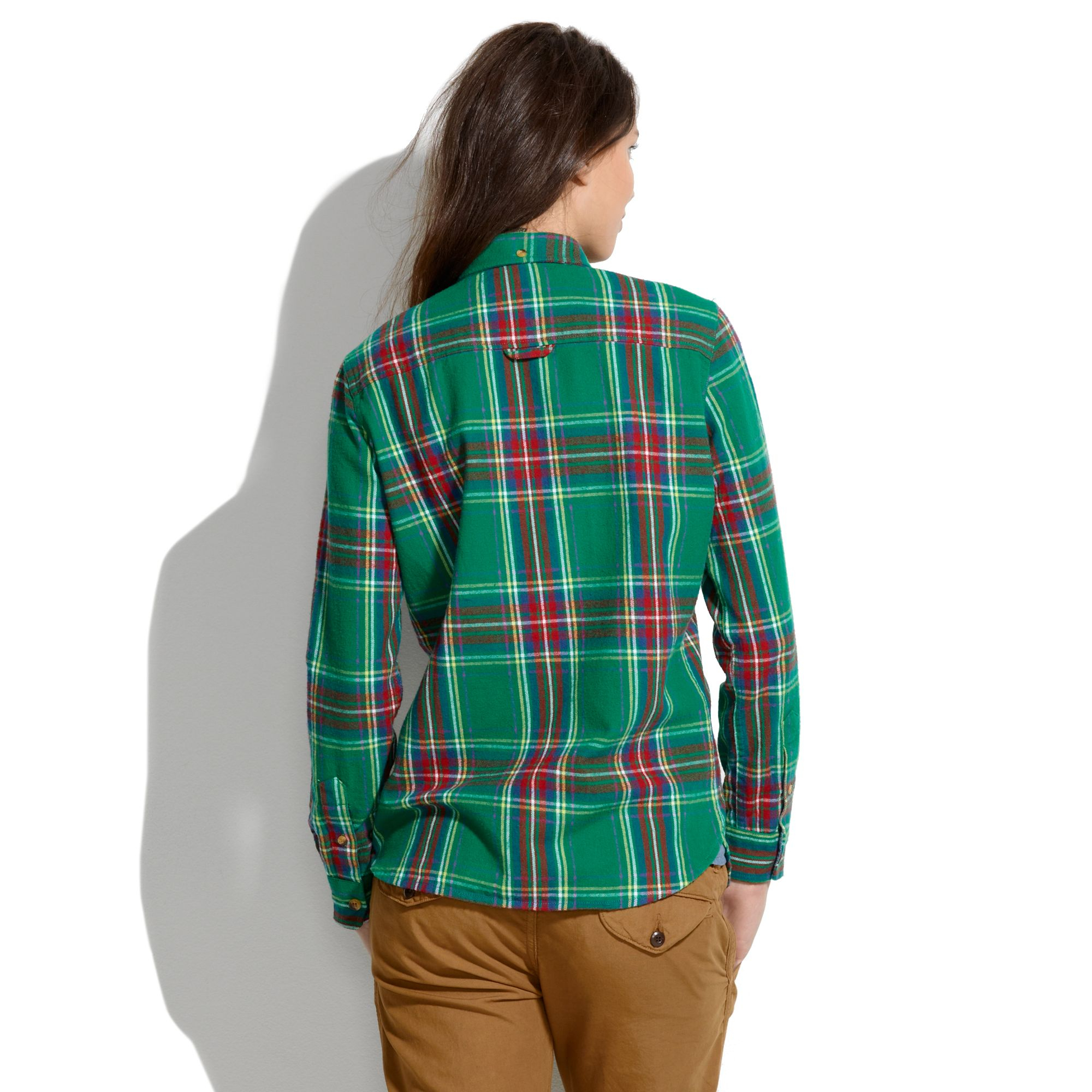 madewell green flannel