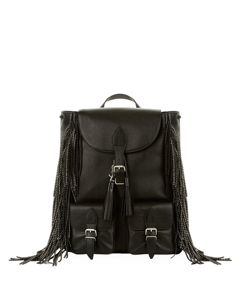 leather fringe backpack