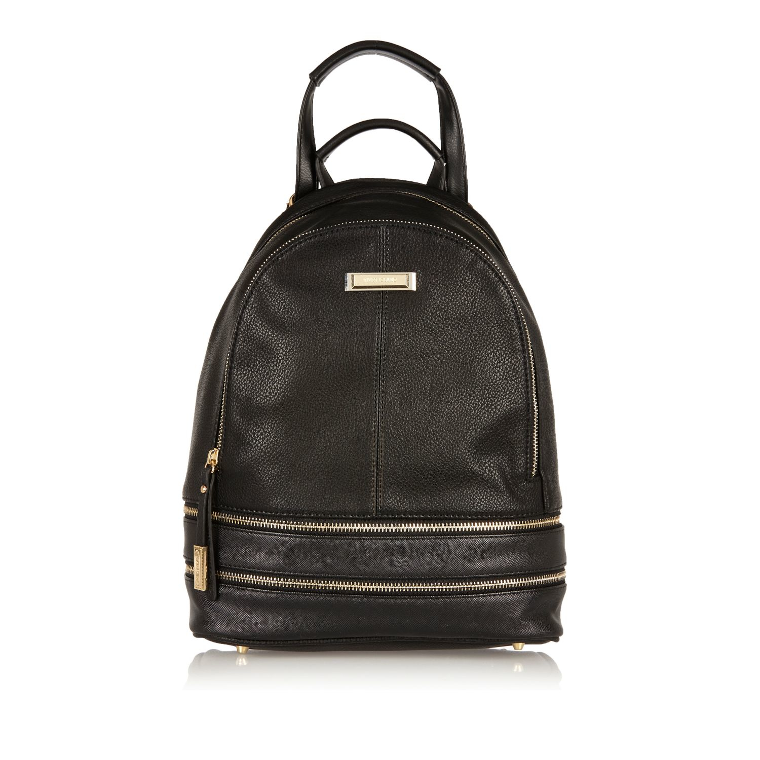 river island leather backpack