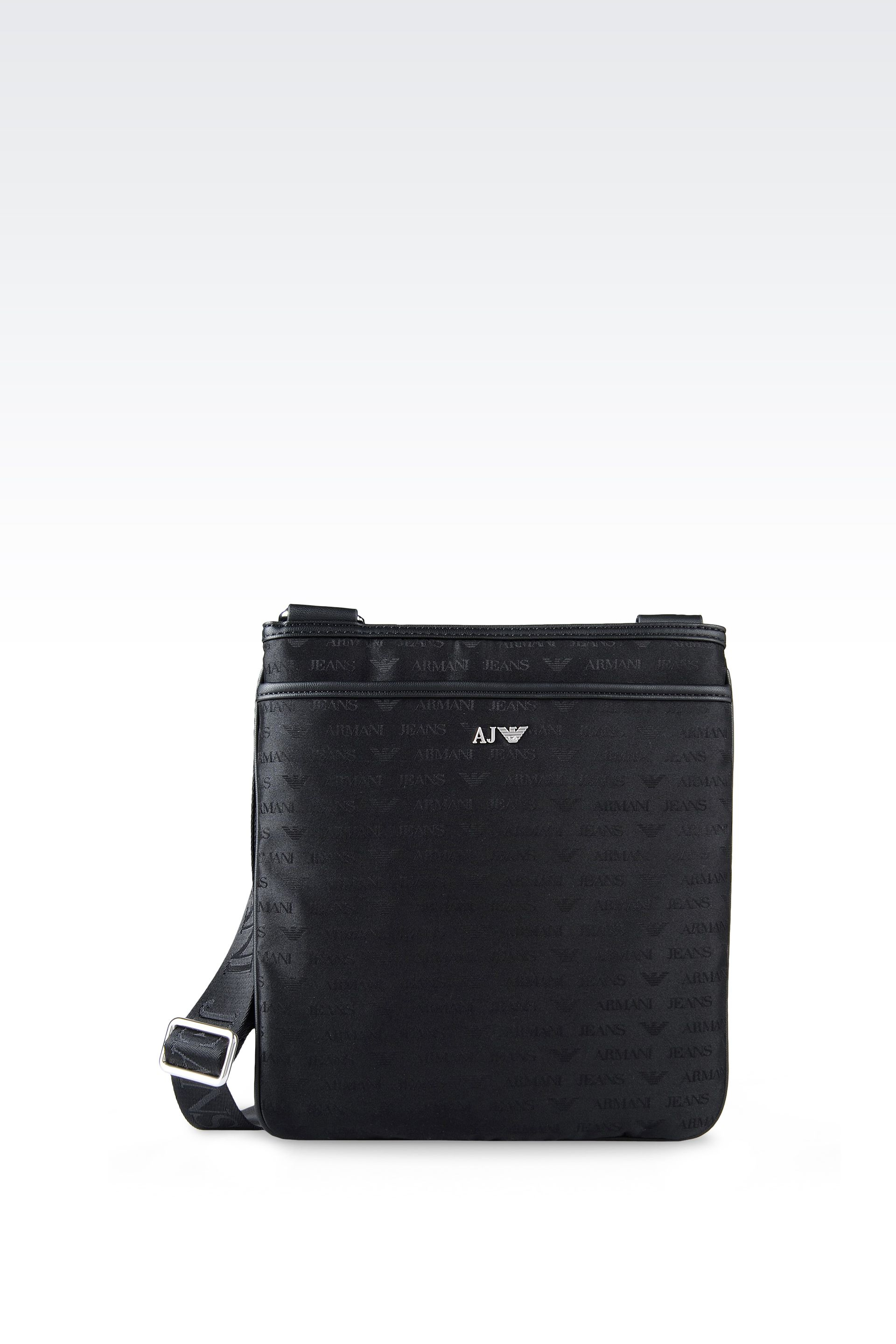 armani jeans messenger bag black