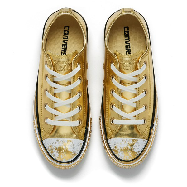 converse ox low gold metallic converse ox low gold metallic