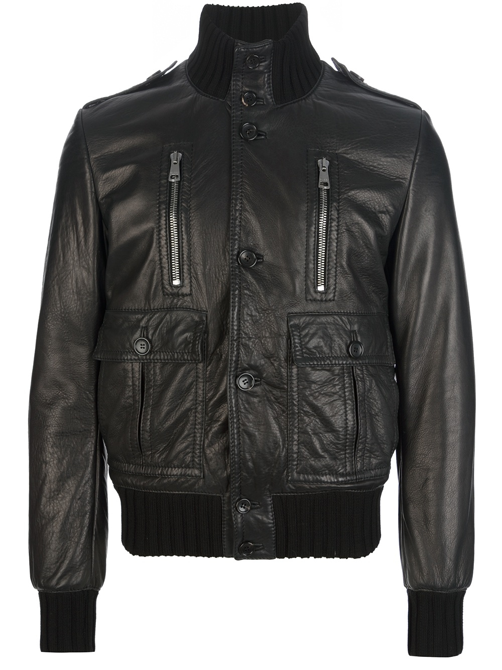 Lyst - Gucci Leather Jacket in Black for Men