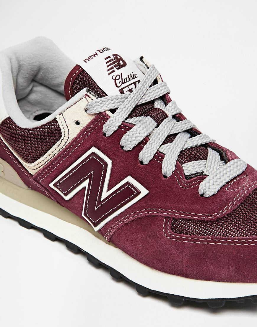 new balance 574 sonic burgundy womens