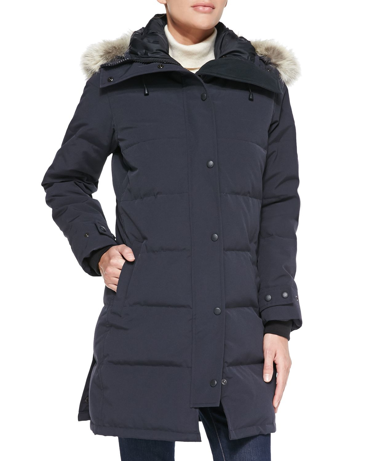 Canada Goose Shelburne Parka With Fur Hood in Graphite (Gray) - Lyst