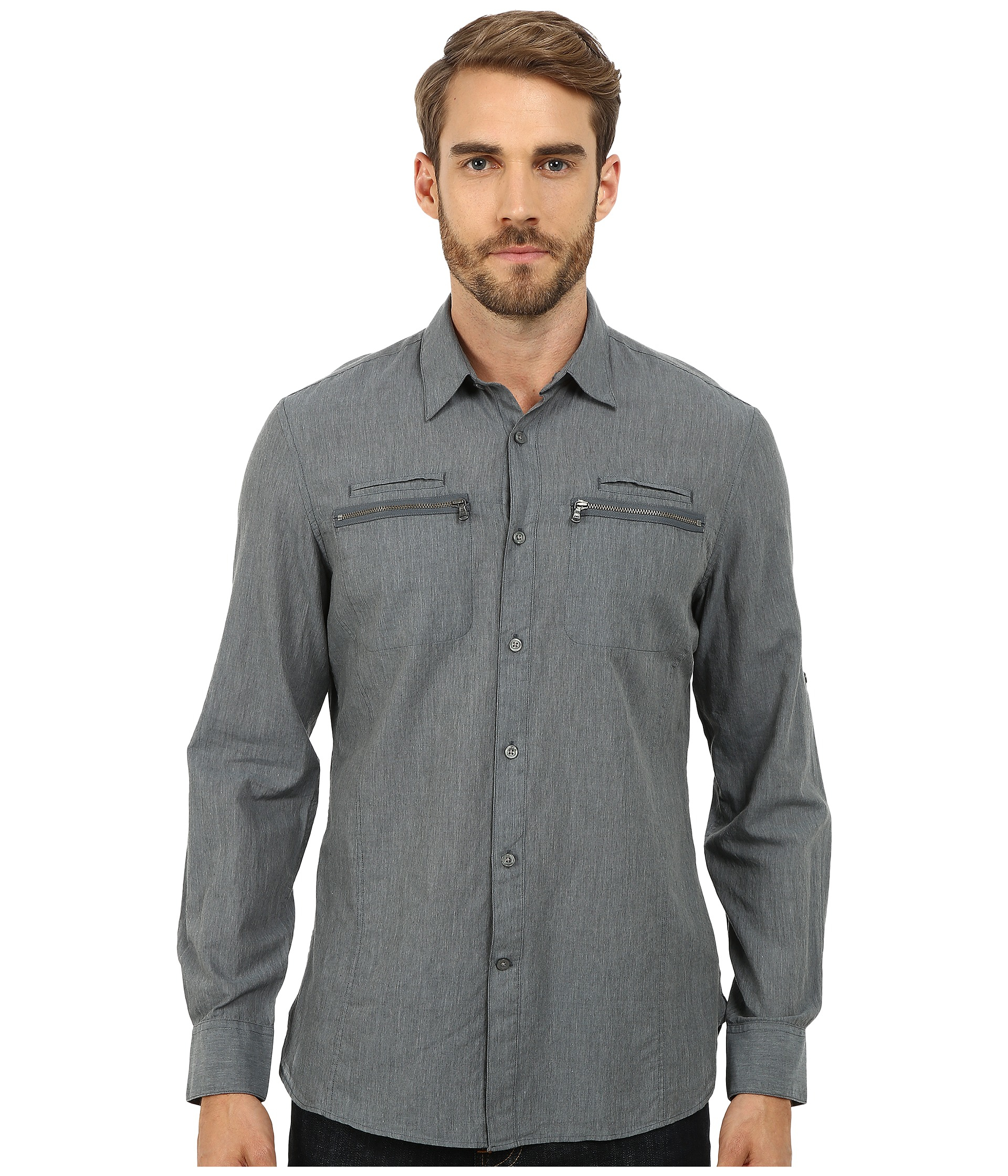 John Varvatos Double Zipper Pocket 