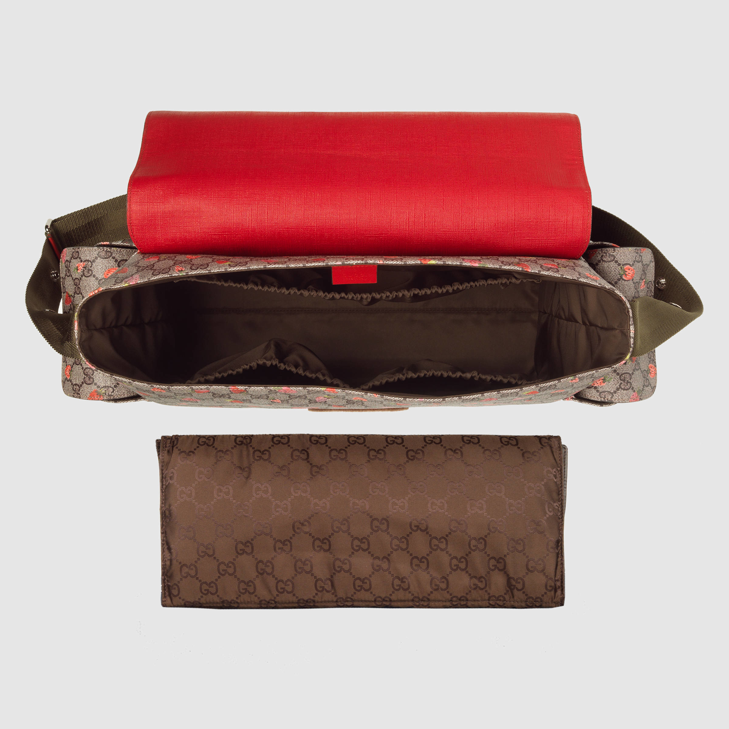 gucci strawberry diaper bag