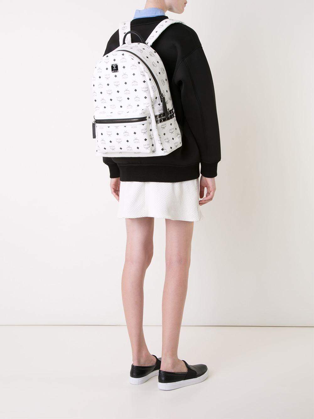 mcm backpack white