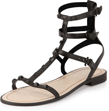 Rebecca minkoff Georgina Studded Gladiator Sandal in Black