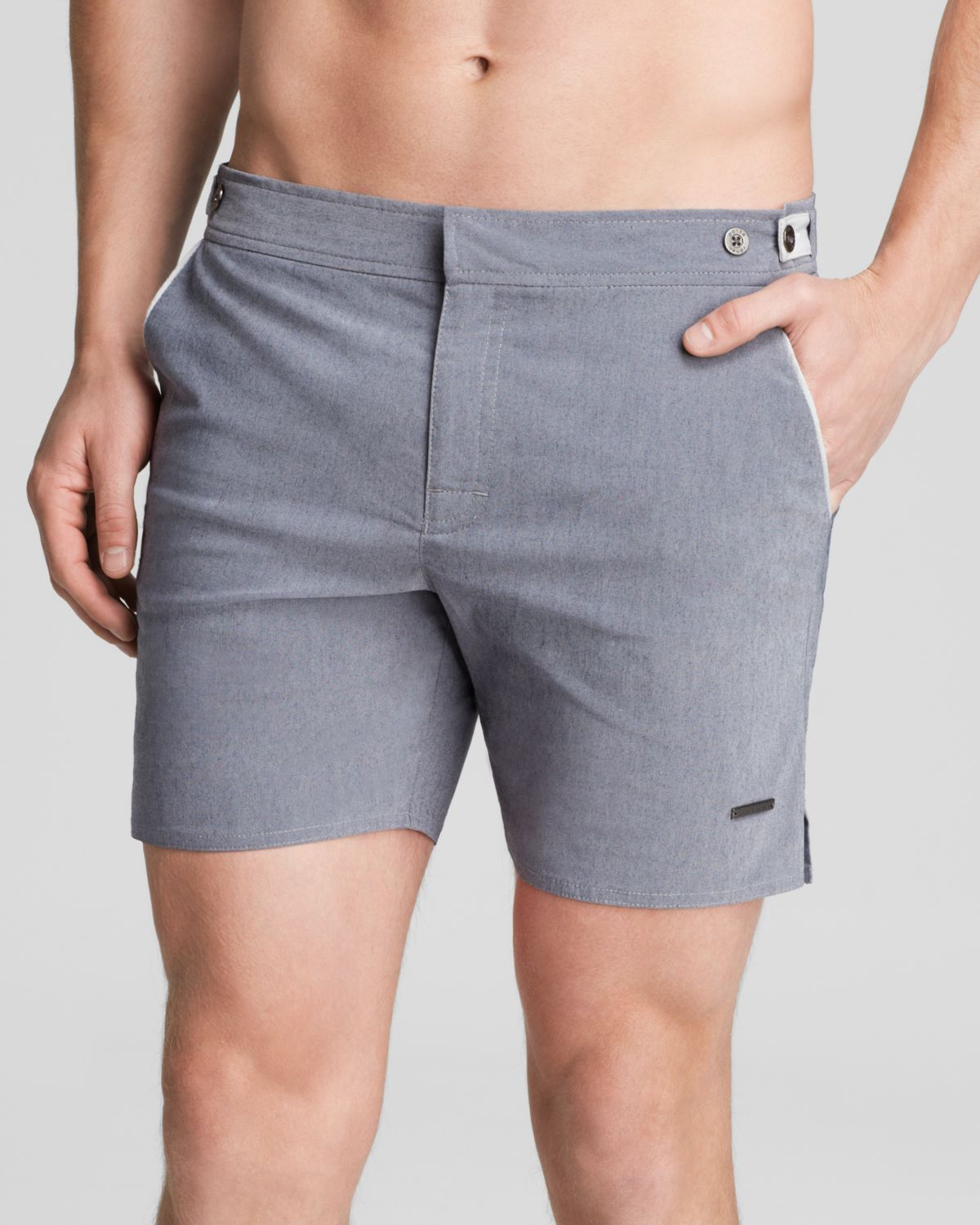 mens stretch swim trunks