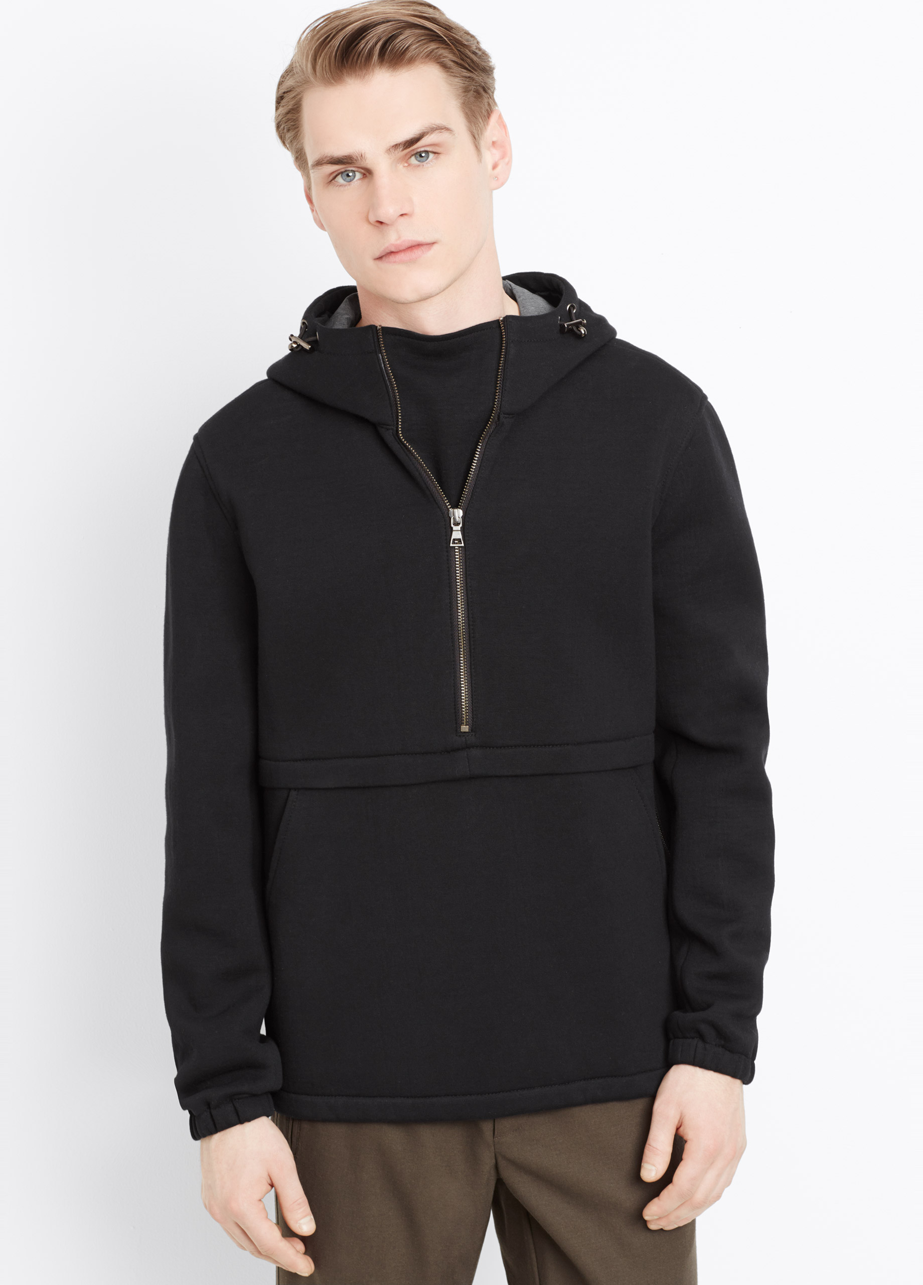 pullover zip hoodie