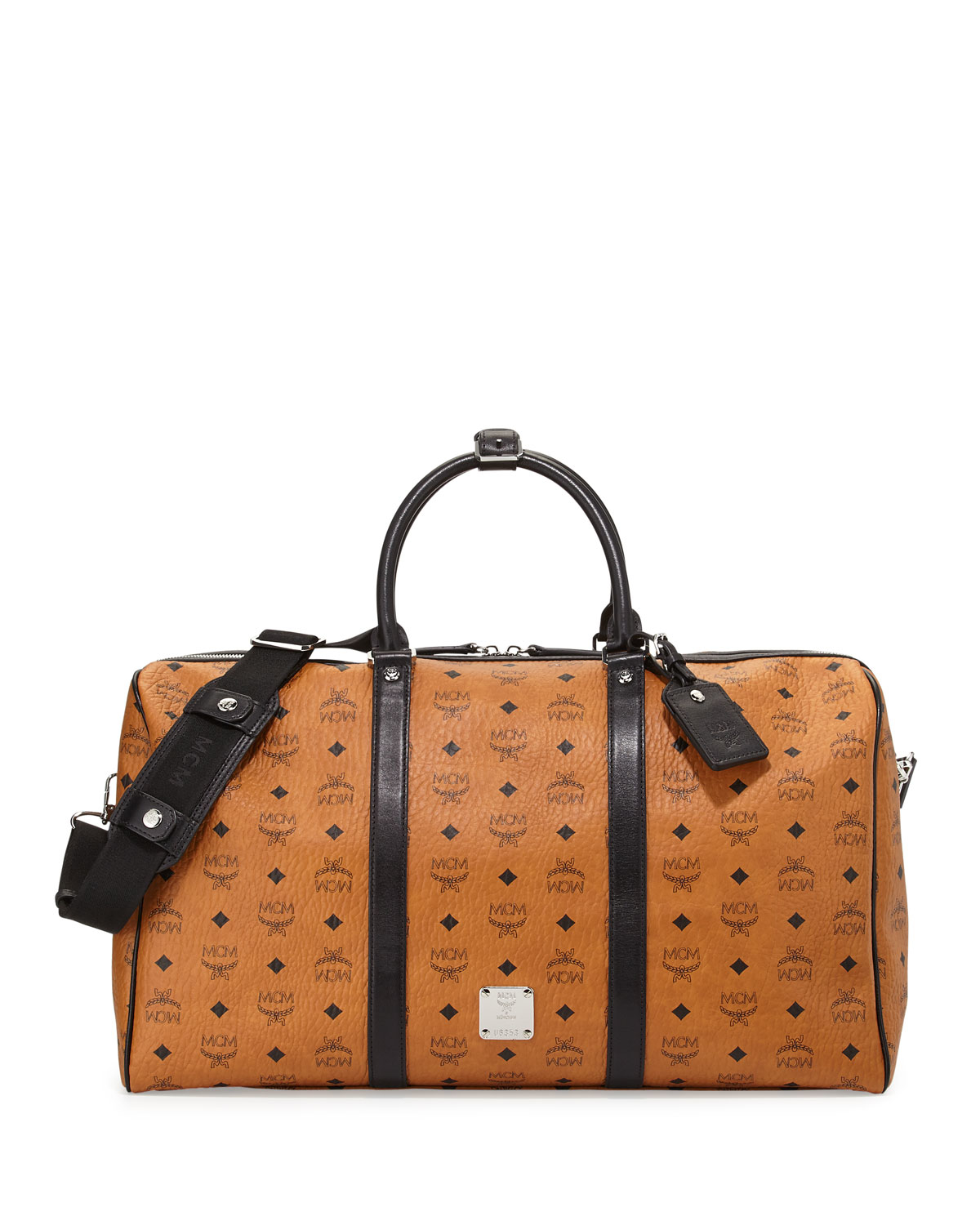 MCM Leather Color Visetos Large Weekender Bag in Cognac (Brown) - Lyst