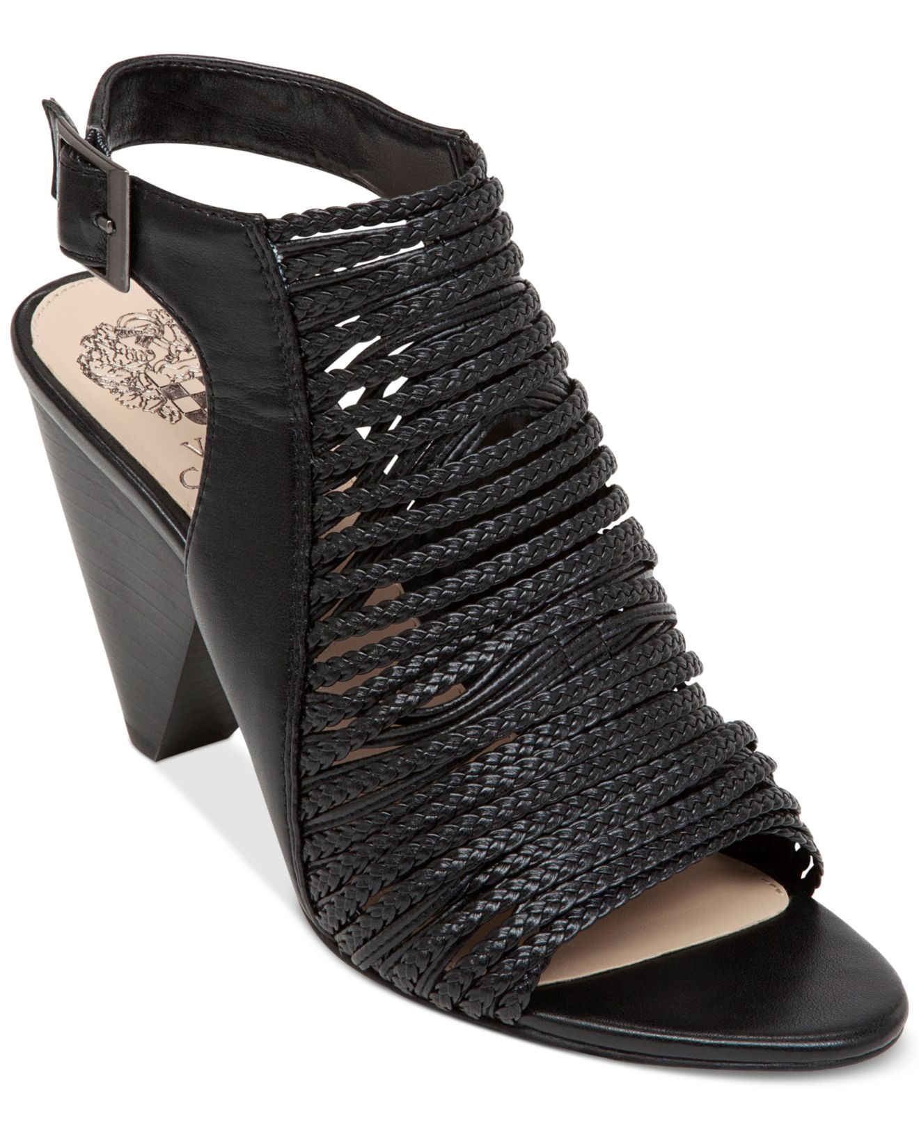 Vince Camuto Entik Braided Dress Sandals in Black - Lyst