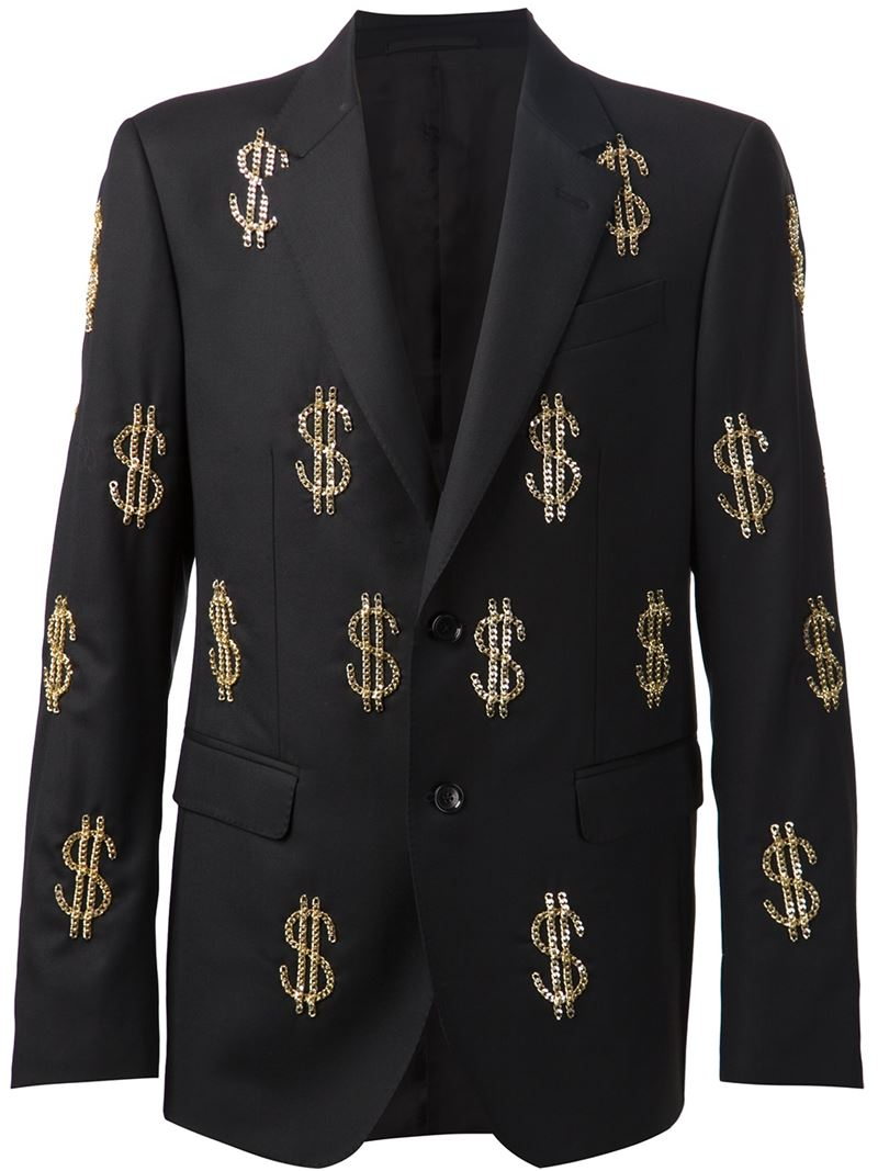 Moschino Dollar Chain Suit in Black for Men | Lyst