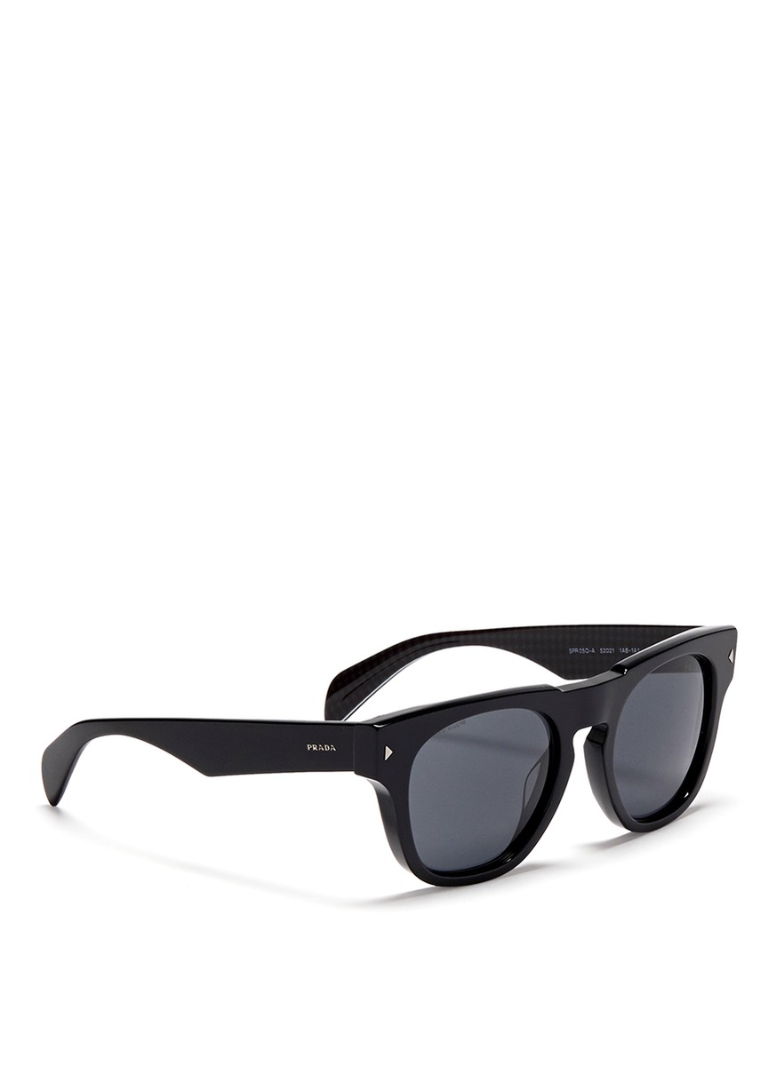 Prada Classic Wayfarer Sunglasses in Black | Lyst