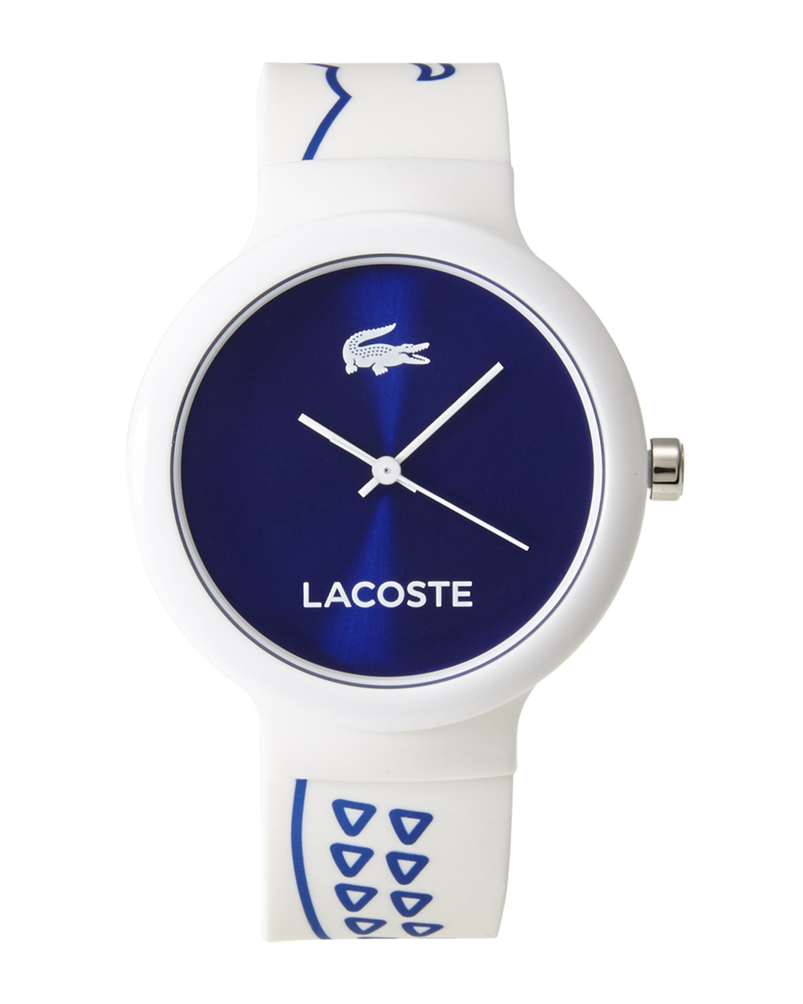 lacoste white blue