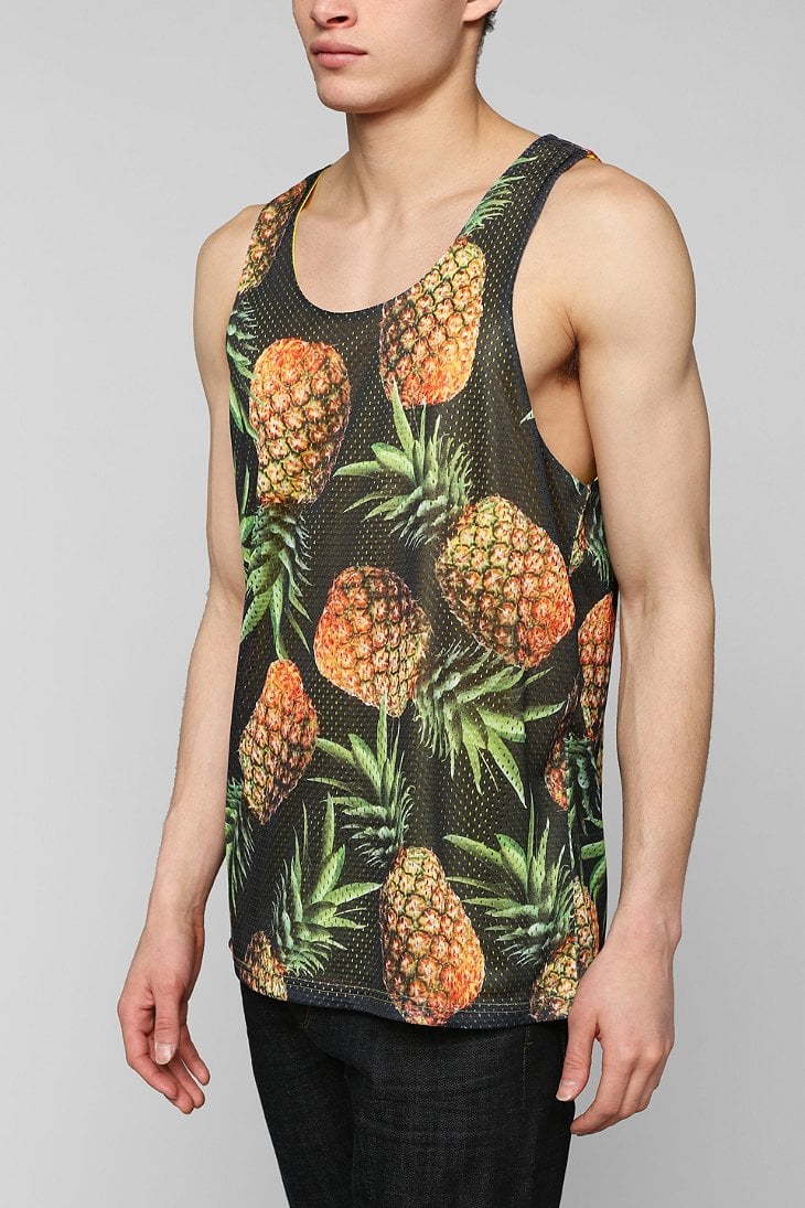Pineapple Fruit Hipster Black Food T-shirt Vest Tank Top Men Women Unisex 2140
