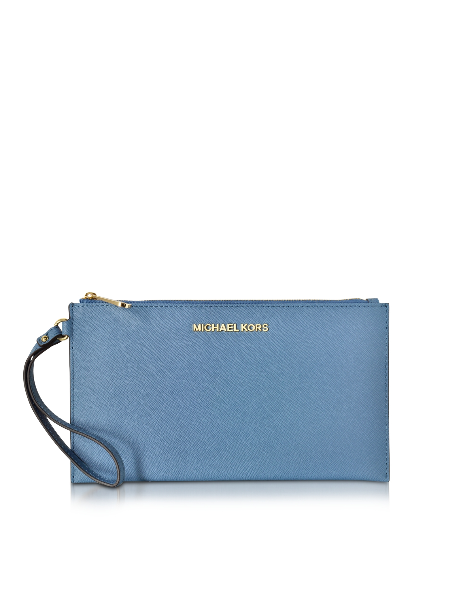 michael kors blue clutch