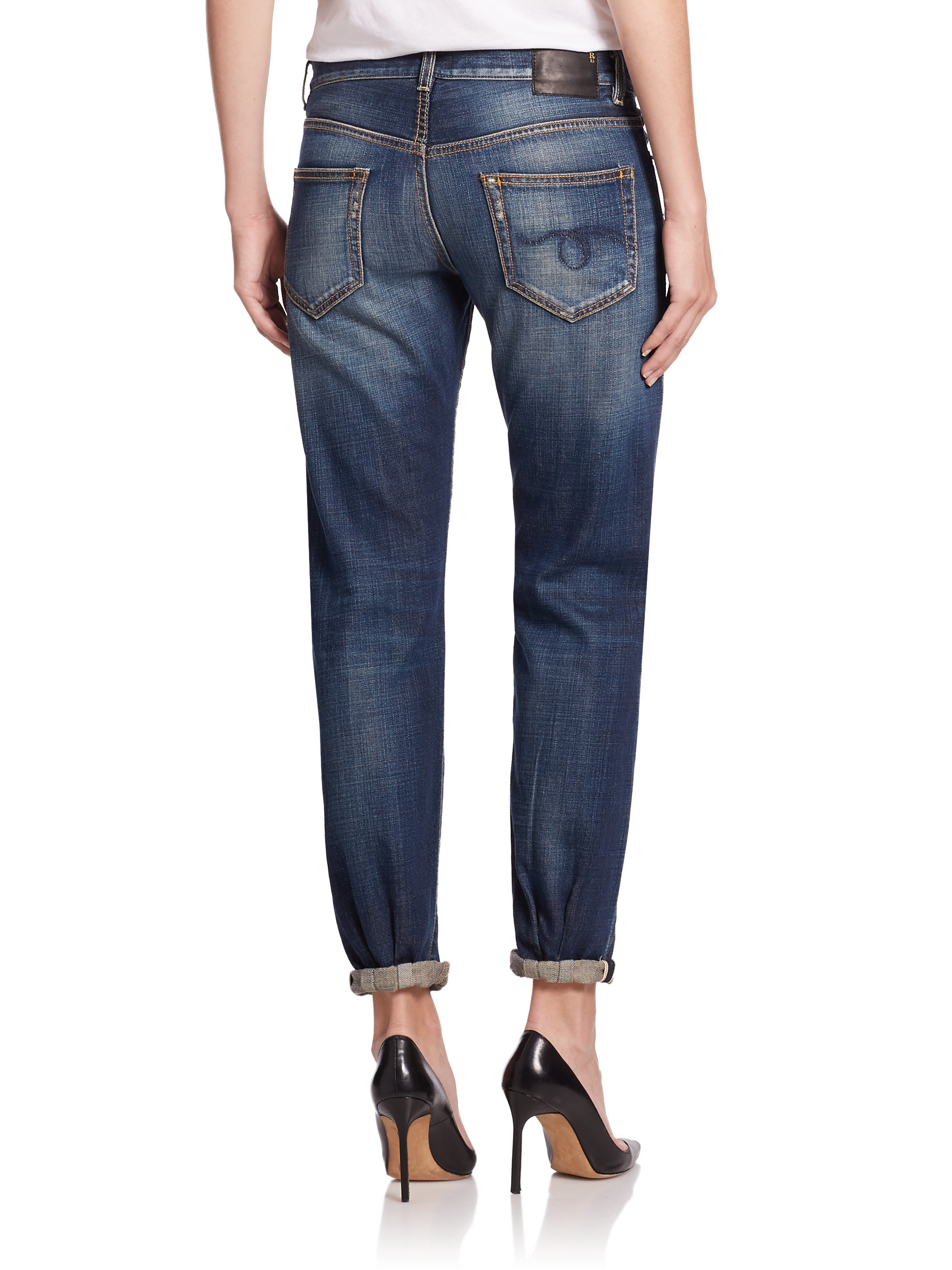R13 Vintage Distressed Relaxed Skinny 