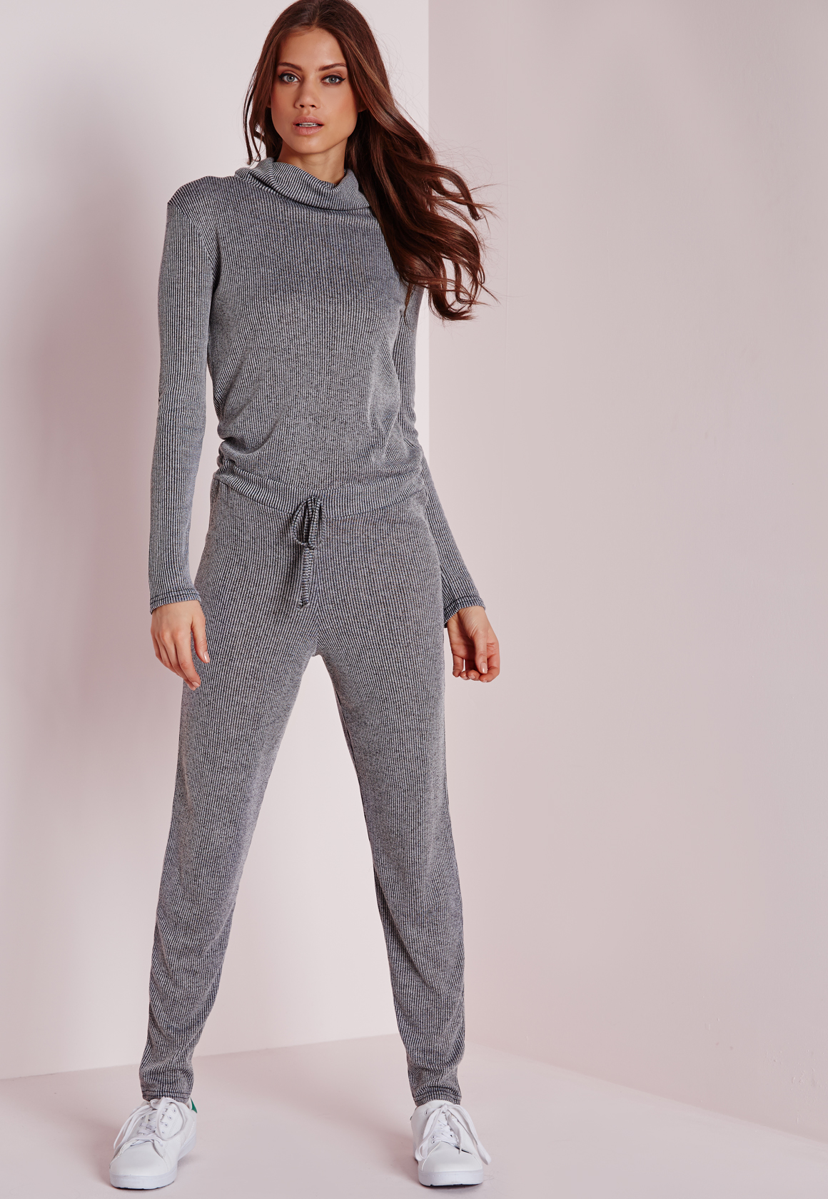 missguided long sleeve jumpsuit
