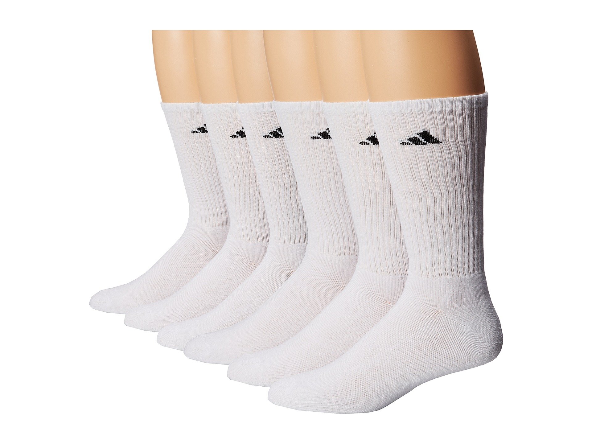 Adidas originals Athletic 6pack Crew Socks in White for Men Lyst