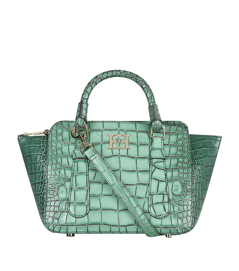 green croc tote bag